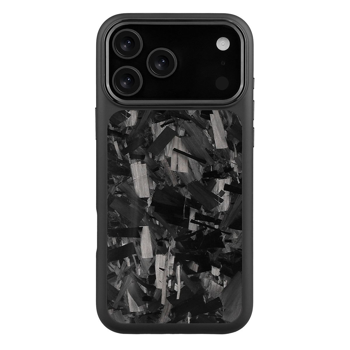 Black X Black Large Fragment | Forged Carbon Fiber | iPhone Case | HYBRID SERIES