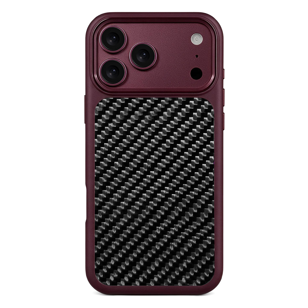 Burgundy X Carbon Fiber Lace | iPhone Case | HYBRID SERIES