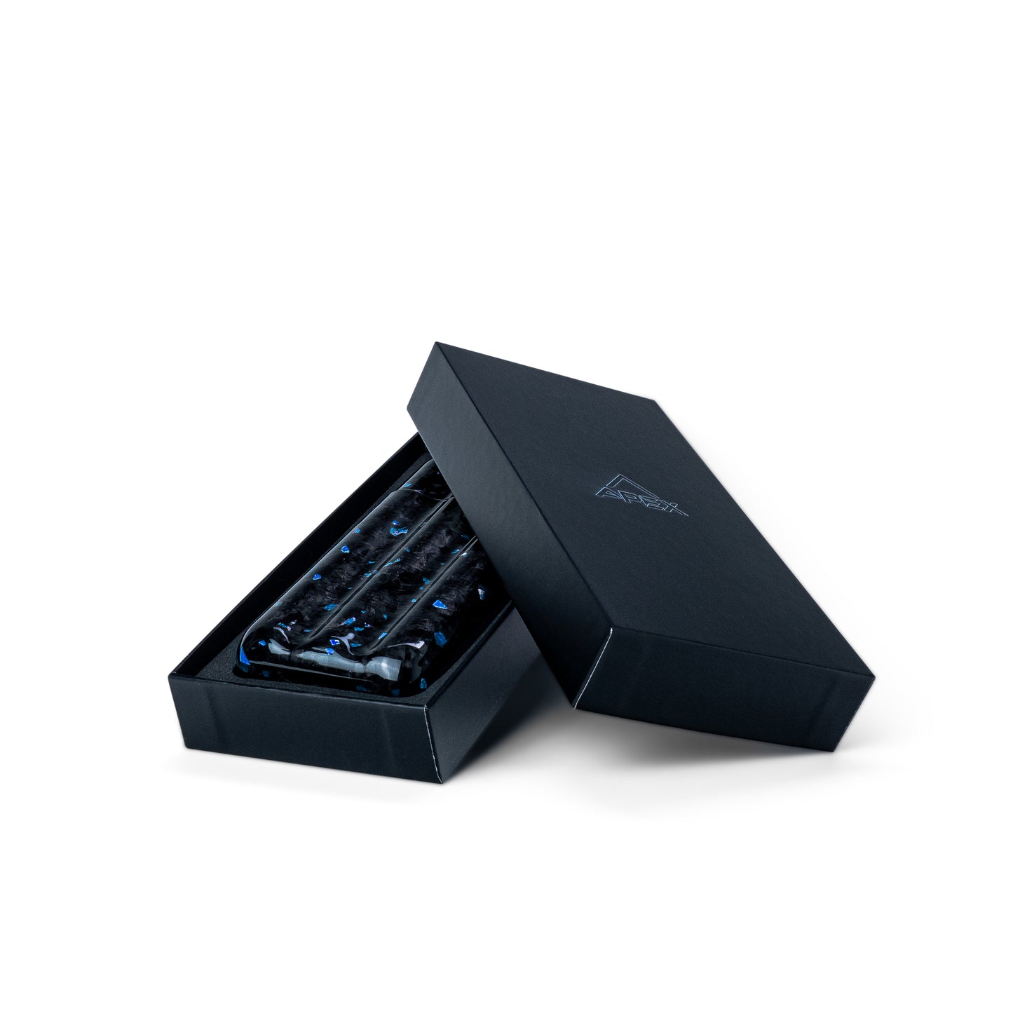 Blue Fragment | Real Forged Carbon Fiber | 3 Tube Cigar Case