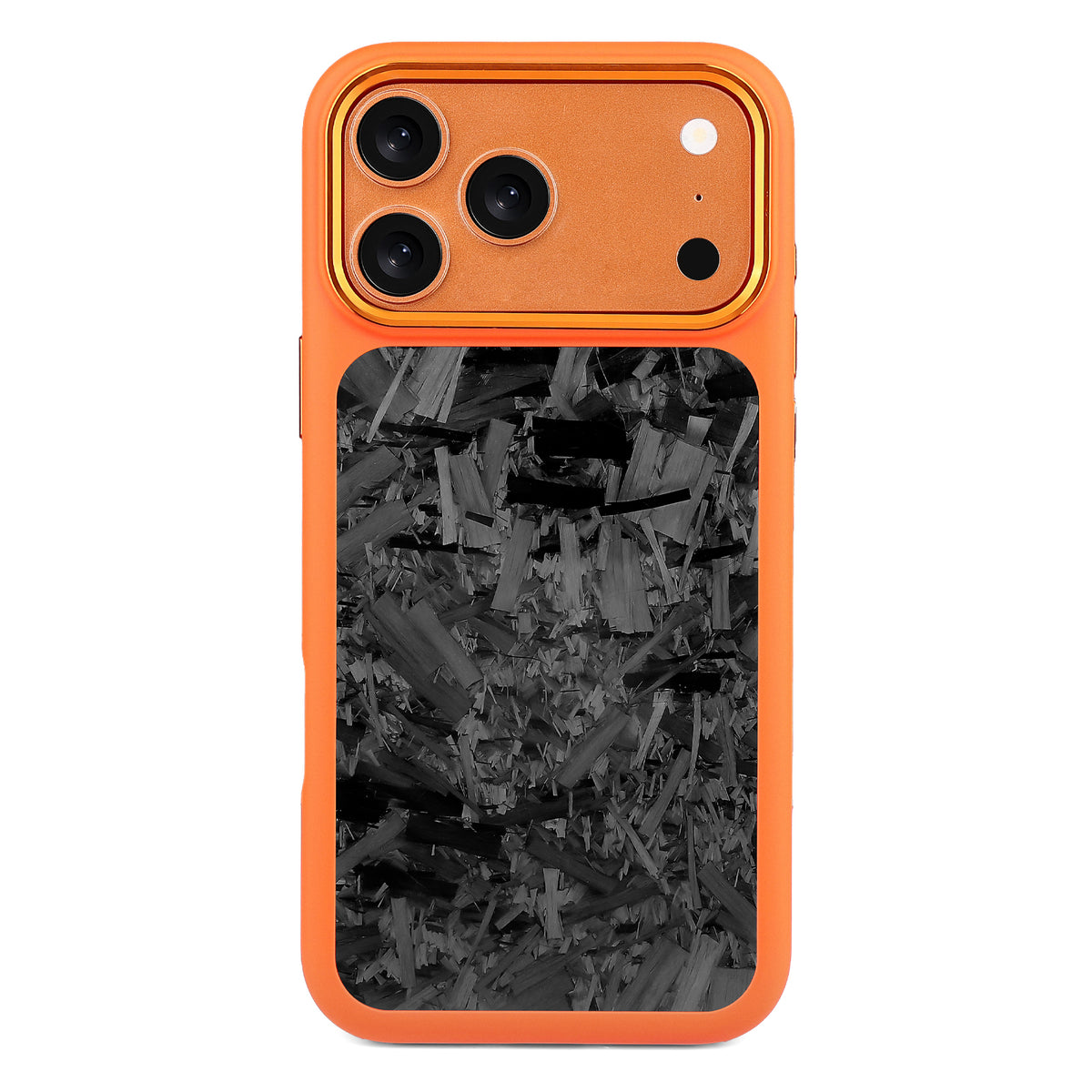 Cosmic Orange X Black Large Fragment | Forged Carbon Fiber | iPhone Case | HYBRID SERIES