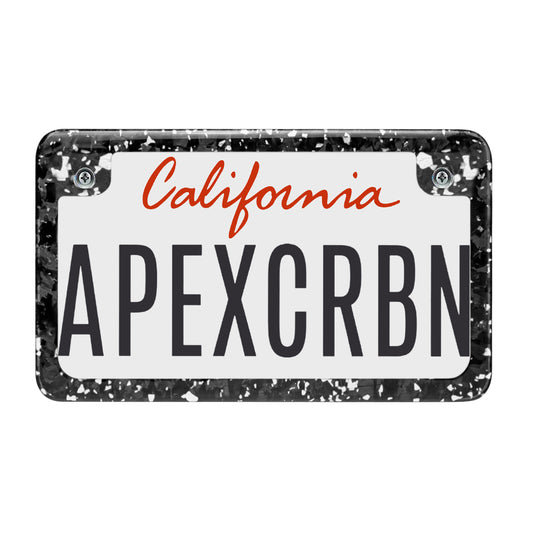 Silver Fragment | Carbon Fiber Motorcycle License Plate Frame