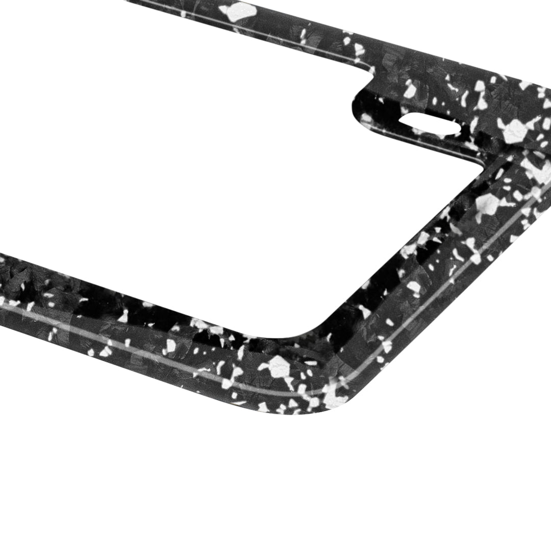 Silver Fragment | Carbon Fiber Motorcycle License Plate Frame
