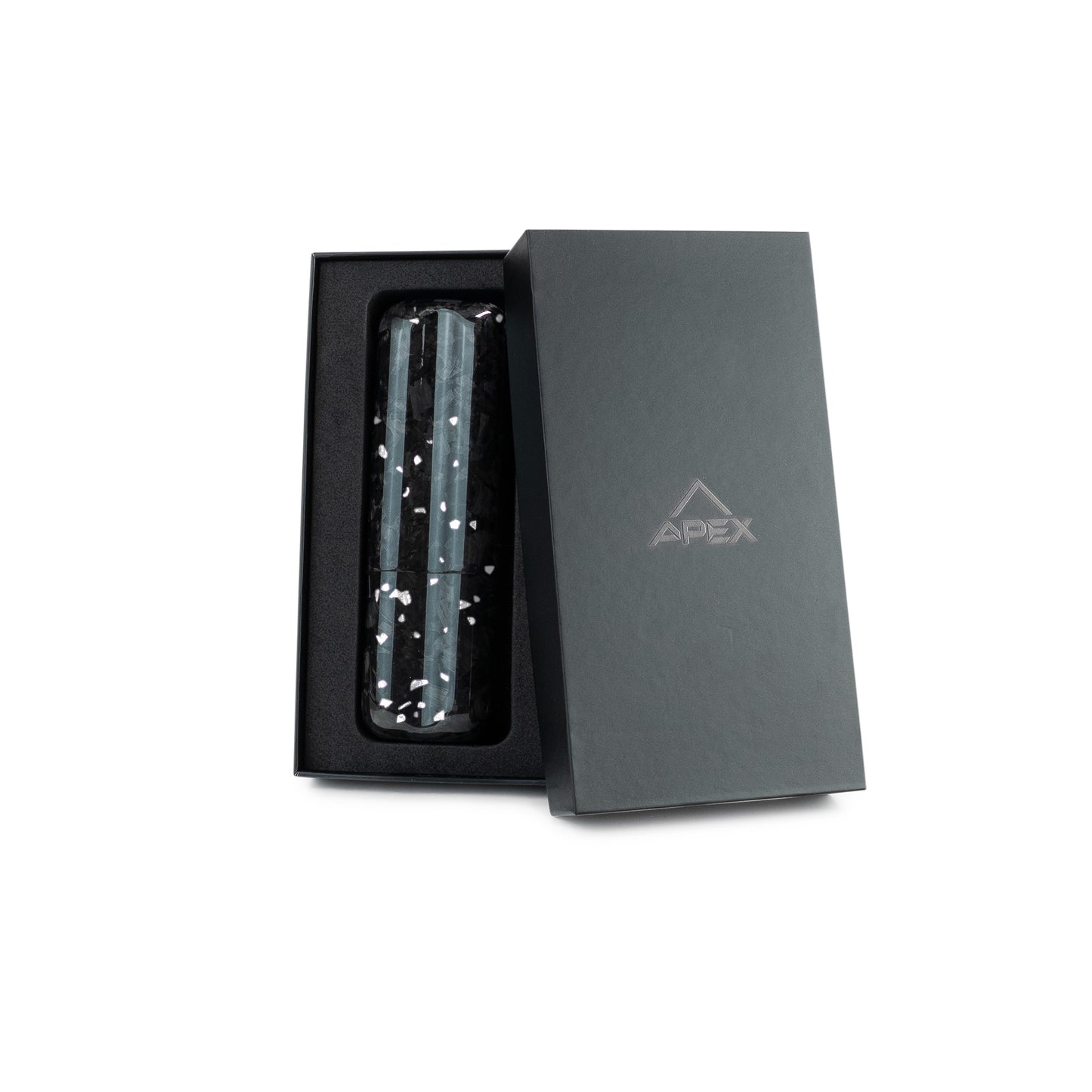 Silver Fragment | Real Forged Carbon Fiber | 2 Tube Cigar Case