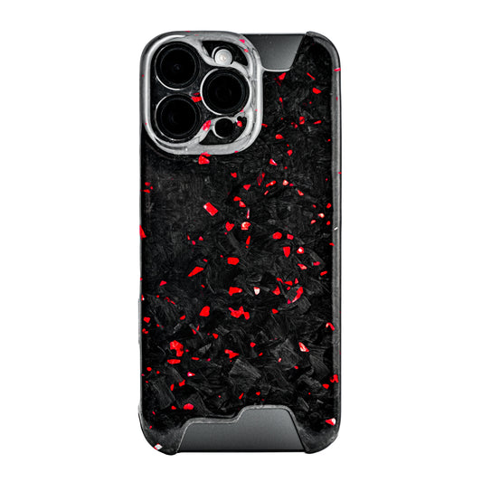 Red Fragment  | Forged Carbon Fiber | iPhone Case | SQUELETON SERIES