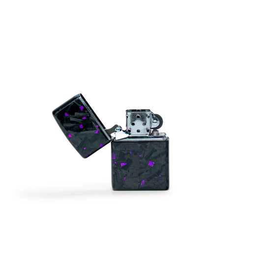 Purple Fragment | Forged Carbon Fiber | Zippo Case