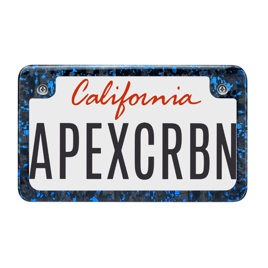 Blue Fragment | Carbon Fiber Motorcycle License Plate Frame
