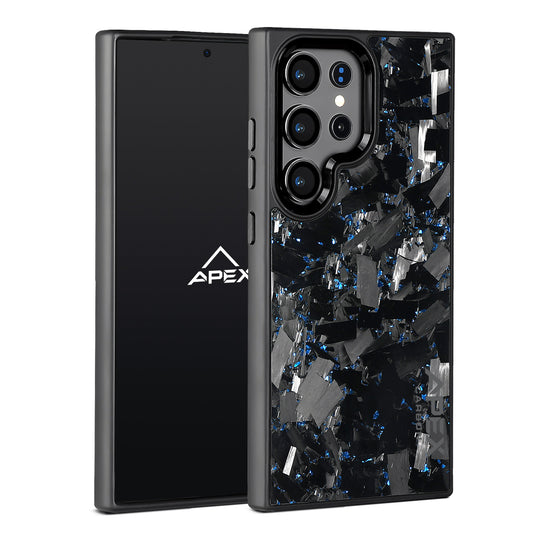 Blue Large Fragment  | Forged Carbon Fiber | Samsung Case | IMPACT SERIES 2.0