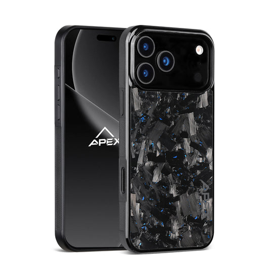 Blue Large Fragment Series | Forged Carbon Fiber | iPhone Case | IMPACT SERIES