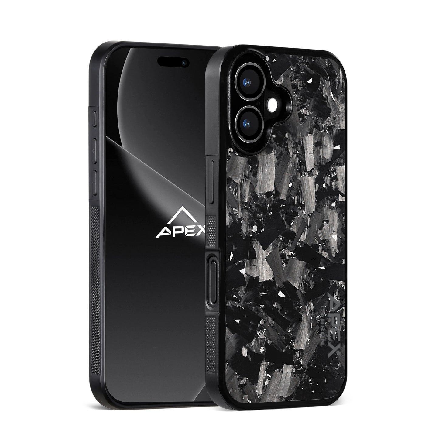 Silver Large Fragment Series | Forged Carbon Fiber | iPhone Case | IMPACT SERIES