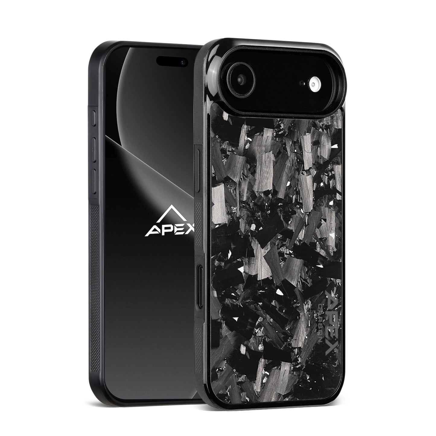 Silver Large Fragment Series | Forged Carbon Fiber | iPhone Case | IMPACT SERIES