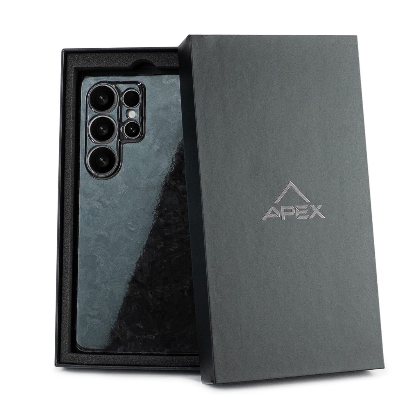 Black Fragment | Forged Carbon Fiber | Samsung Case | SQUELETON SERIES