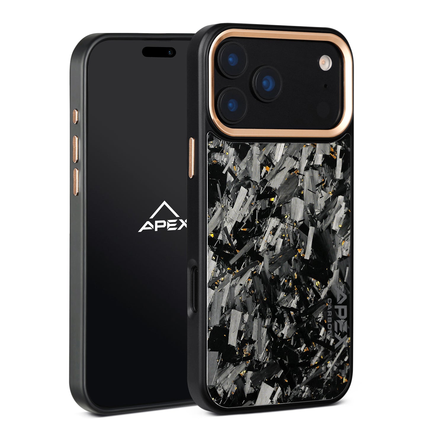 Gold Large Fragment | Forged Carbon Fiber | iPhone Case | IMPACT SERIES 2.0