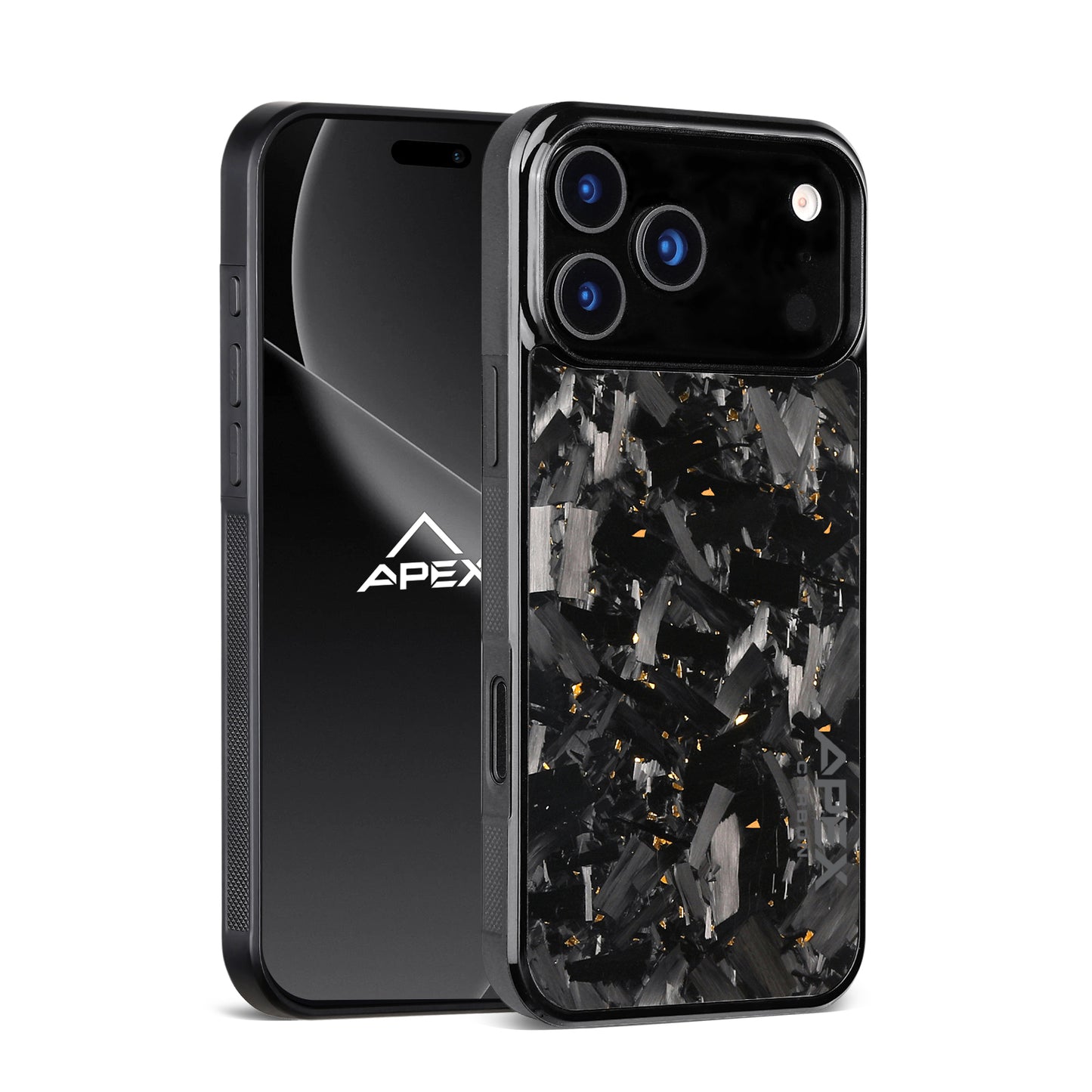 Gold Large Fragment Series | Forged Carbon Fiber | iPhone Case | IMPACT SERIES