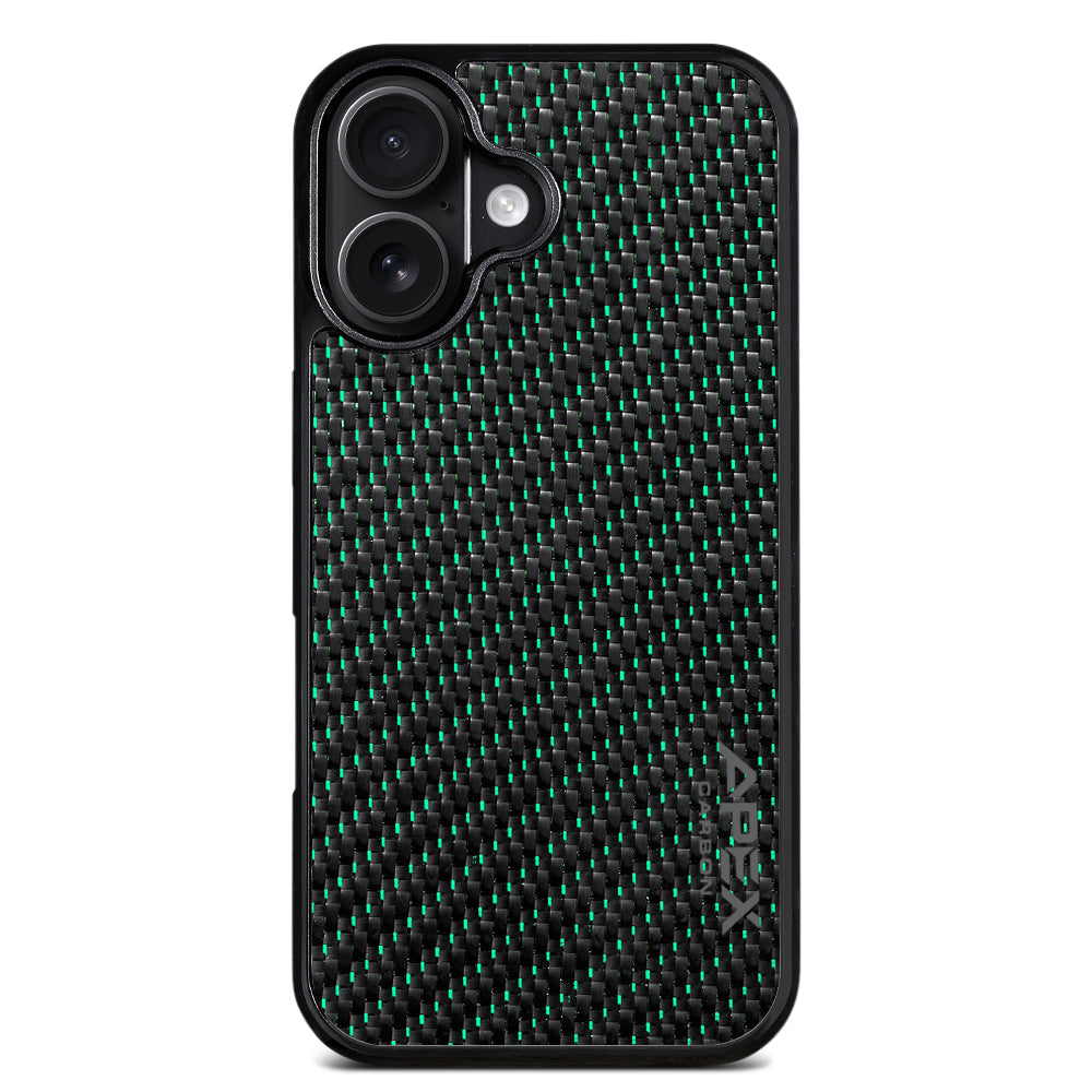 Carbon Fiber Green Lace| iPhone Case | IMPACT SERIES