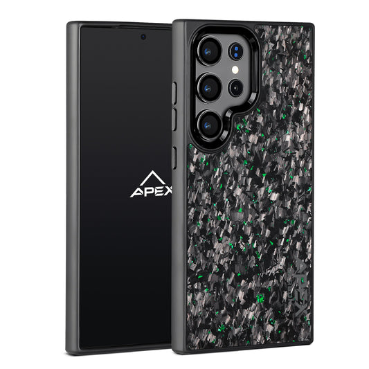 Green Fragment  | Forged Carbon Fiber | Samsung Case | IMPACT SERIES 2.0