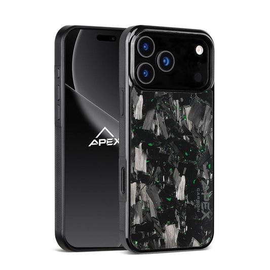 Green Large Fragment Series | Forged Carbon Fiber | iPhone Case | IMPACT SERIES