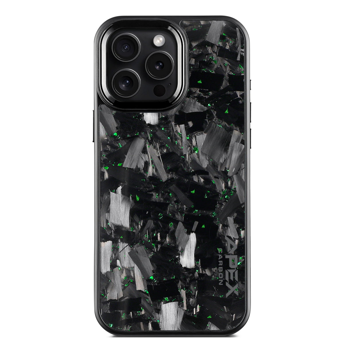 Green Large Fragment | Forged Carbon Fiber | iPhone Case | IMPACT SERIES 2.0