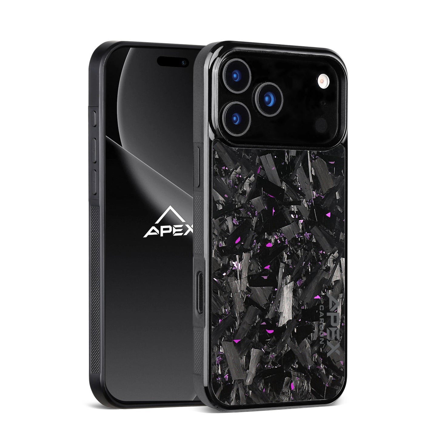 Purple Large Fragment Series | Forged Carbon Fiber | iPhone Case | IMPACT SERIES