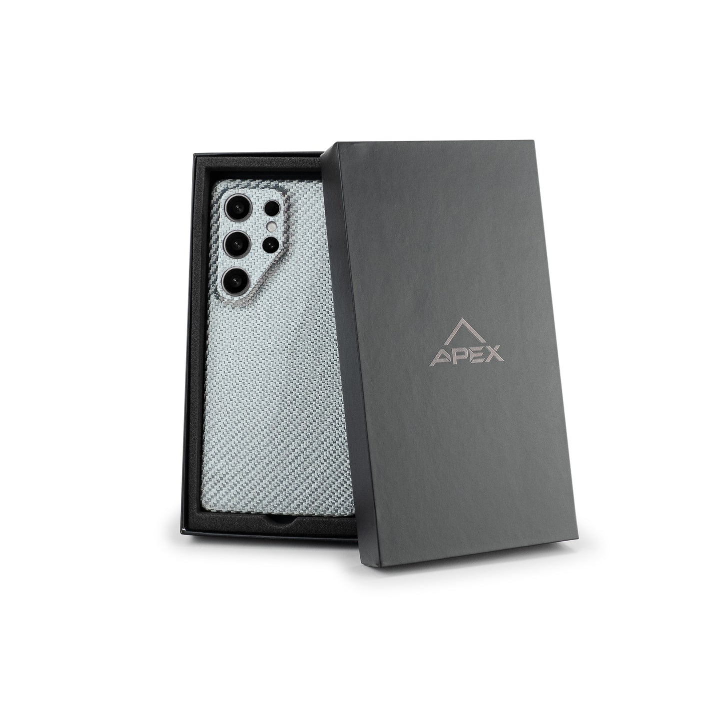 White Normal Carbon | Samsung Case | SQUELETON SERIES