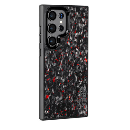 Red Fragment  | Forged Carbon Fiber | Samsung Case | IMPACT SERIES 2.0