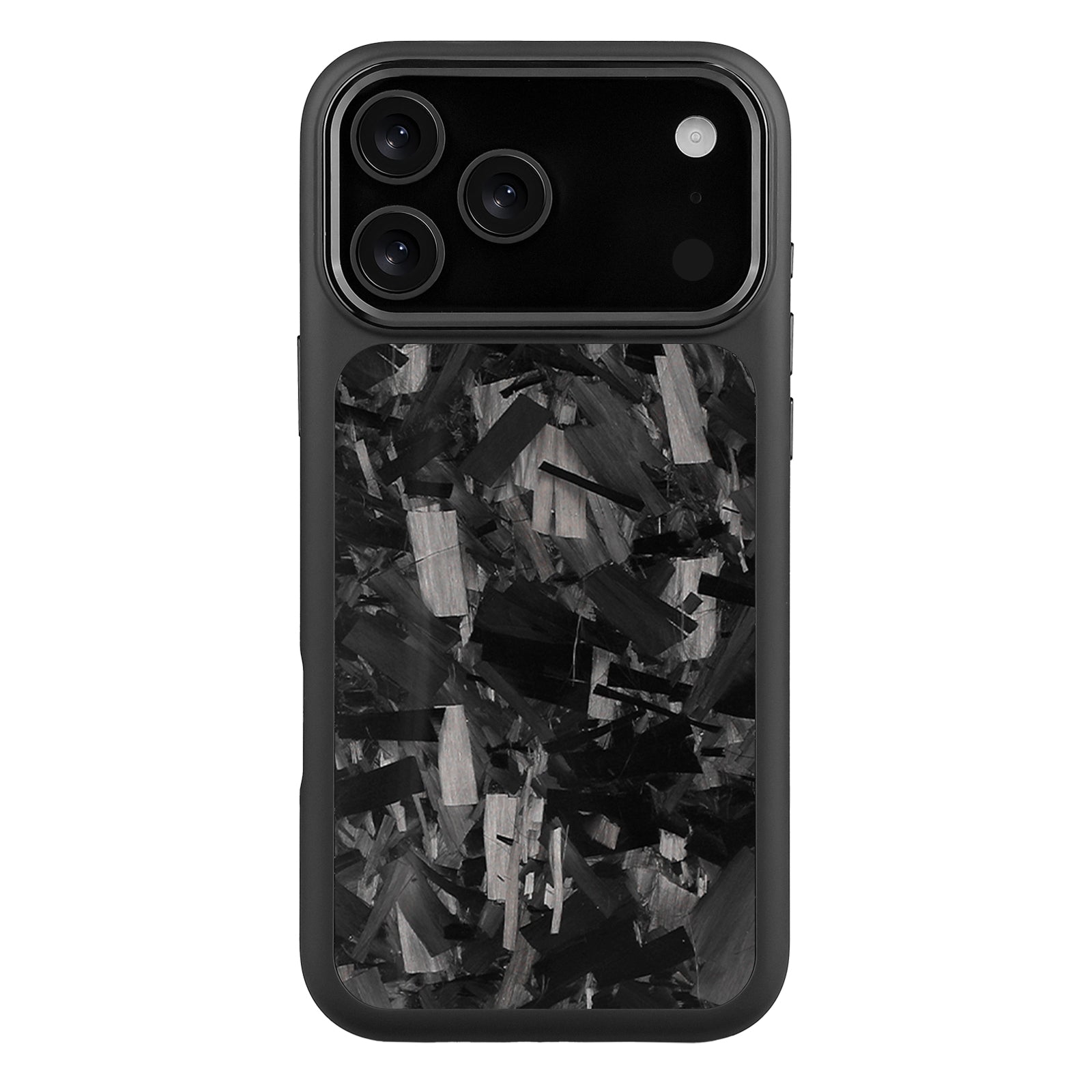 Black X Black Large Fragment | Forged Carbon Fiber | iPhone Case | HYBRID SERIES