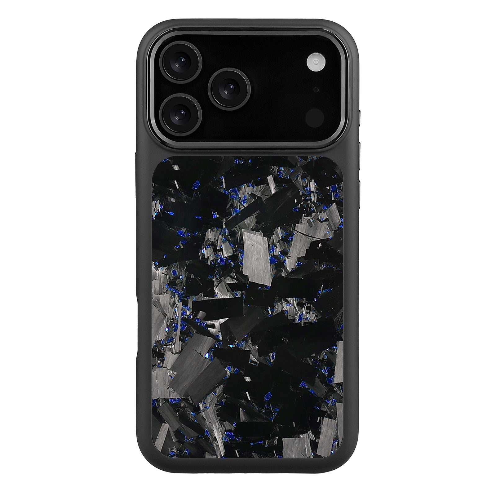 Black X Blue Large Fragment | Forged Carbon Fiber | iPhone Case | HYBRID SERIES