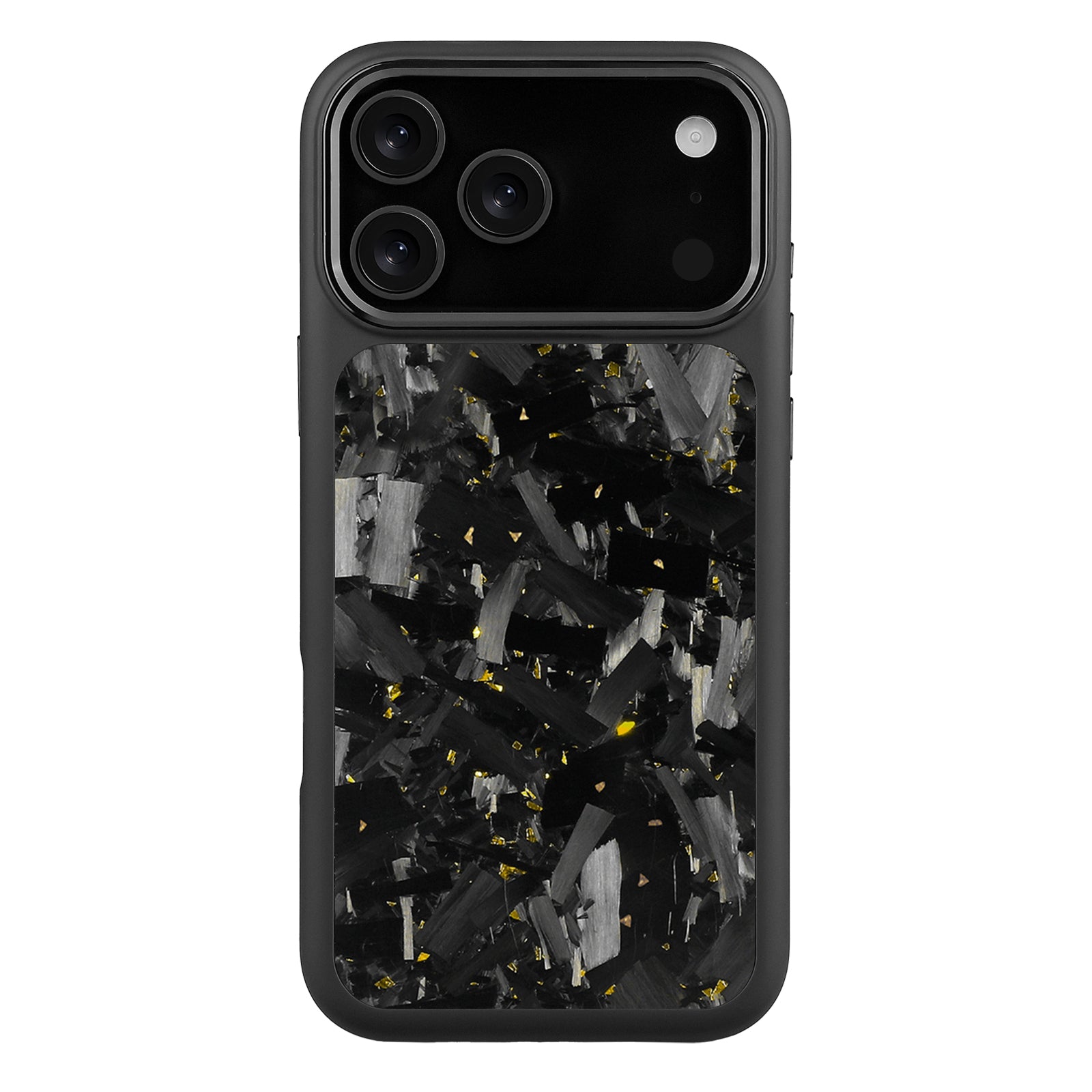 Black X Gold Large Fragment | Forged Carbon Fiber | iPhone Case | HYBRID SERIES