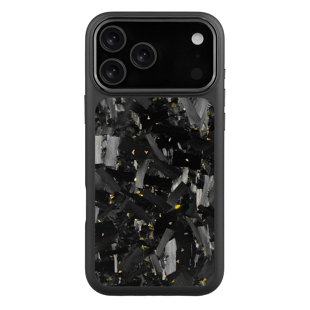 Black X Gold Large Fragment | Forged Carbon Fiber | iPhone Case | HYBRID SERIES