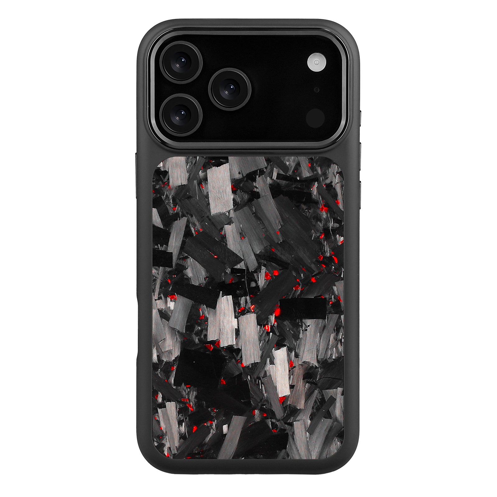 Black X Red Large Fragment | Forged Carbon Fiber | iPhone Case | HYBRID SERIES