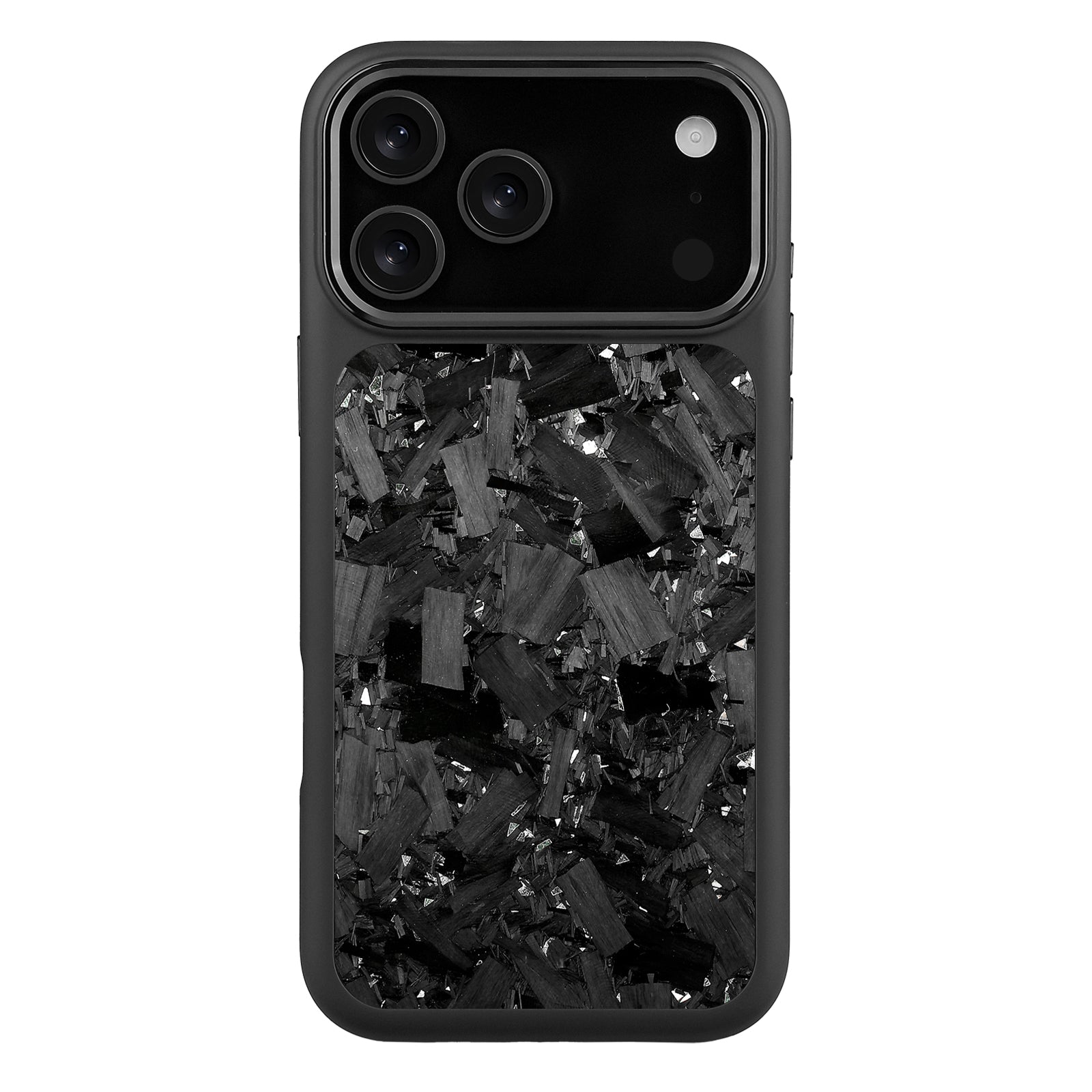 Black X Silver Large Fragment | Forged Carbon Fiber | iPhone Case | HYBRID SERIES