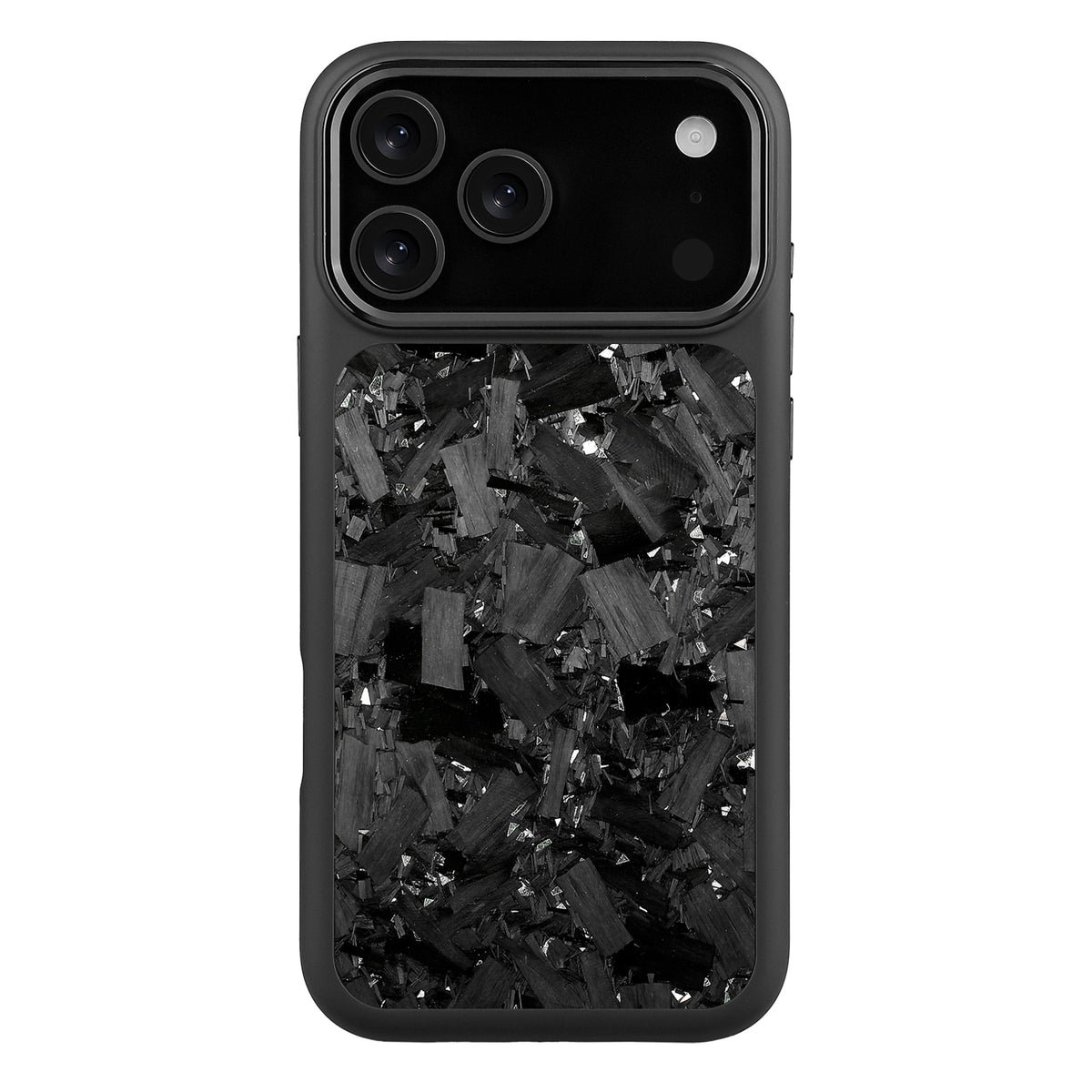 Black X Silver Large Fragment | Forged Carbon Fiber | iPhone Case | HYBRID SERIES