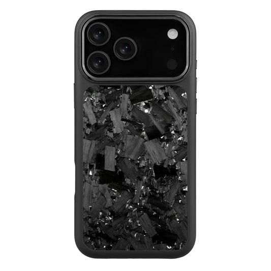 Black X Silver Large Fragment | Forged Carbon Fiber | iPhone Case | HYBRID SERIES