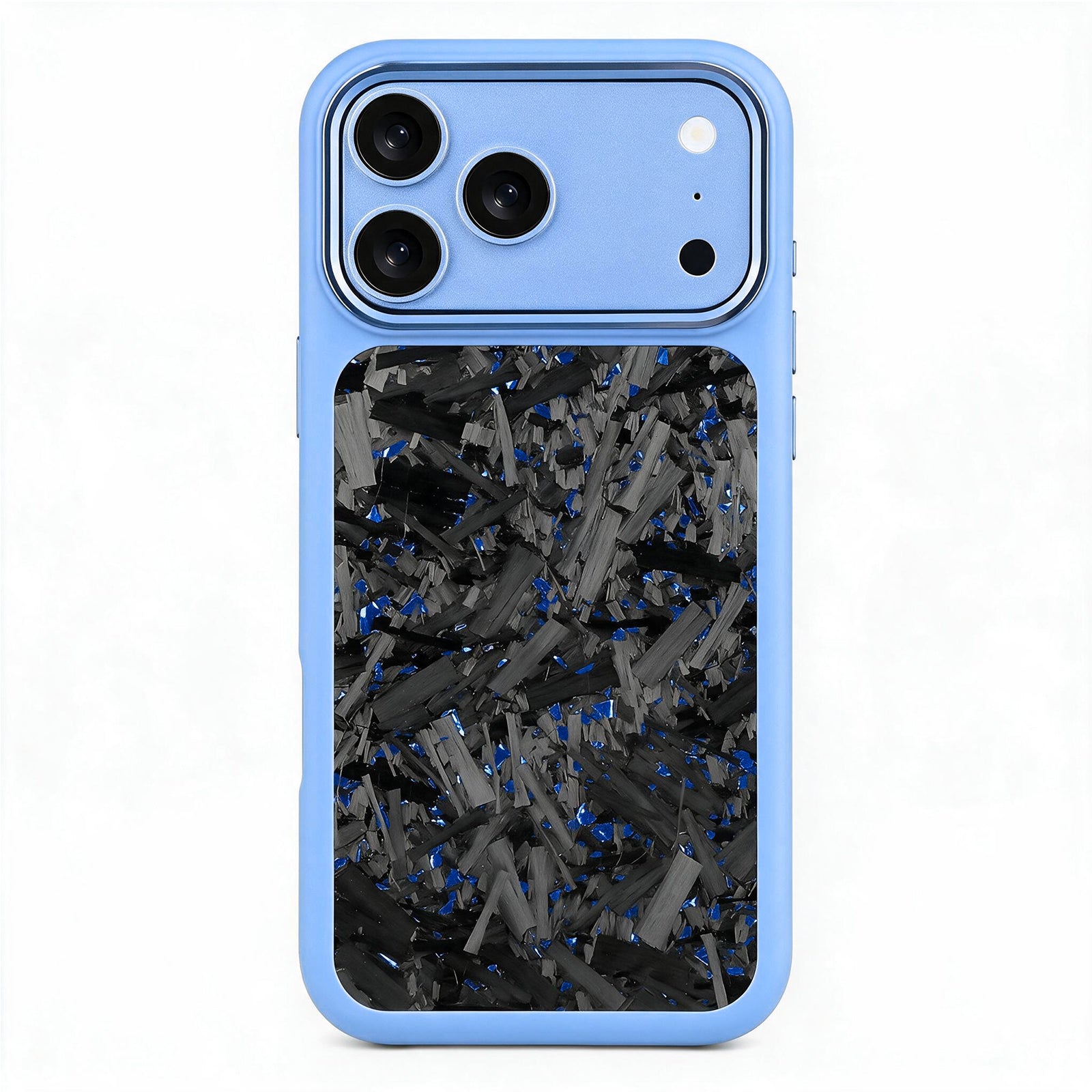 Blue X Blue Large Fragment | Forged Carbon Fiber | iPhone Case | HYBRID SERIES