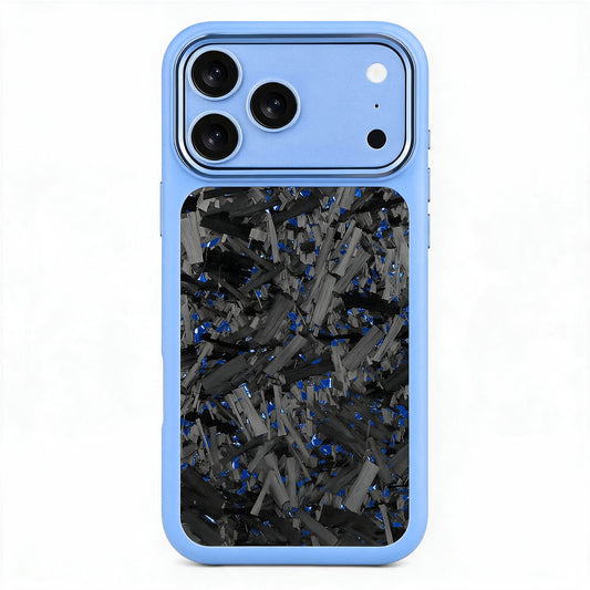 Blue X Blue Large Fragment | Forged Carbon Fiber | iPhone Case | HYBRID SERIES