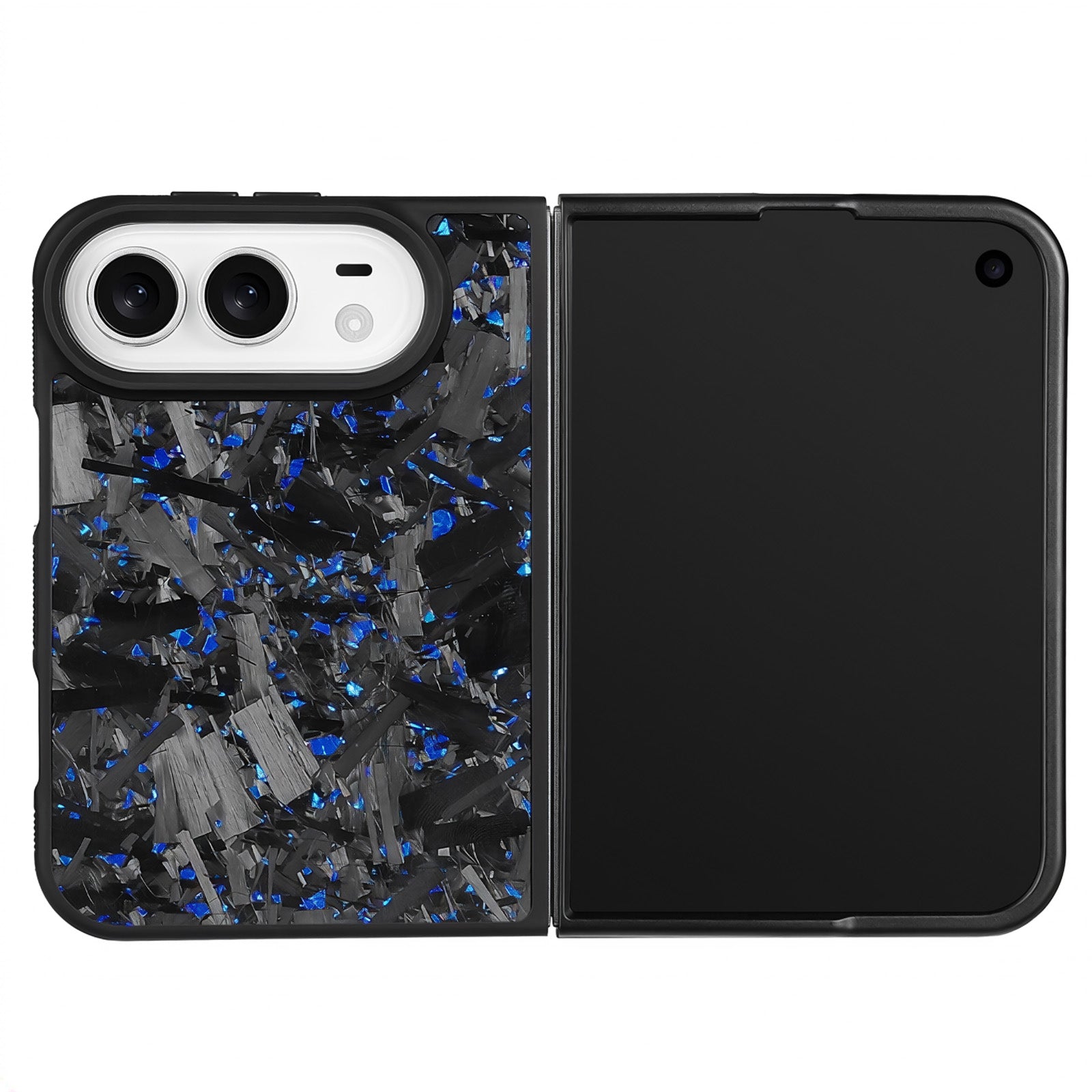 Blue Large Fragment | Forged Carbon Fiber | iPhone Case | IMPACT SERIES