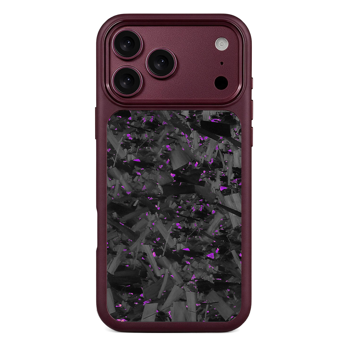 Burgundy X Purple Large Fragment | Forged Carbon Fiber | iPhone Case | HYBRID SERIES