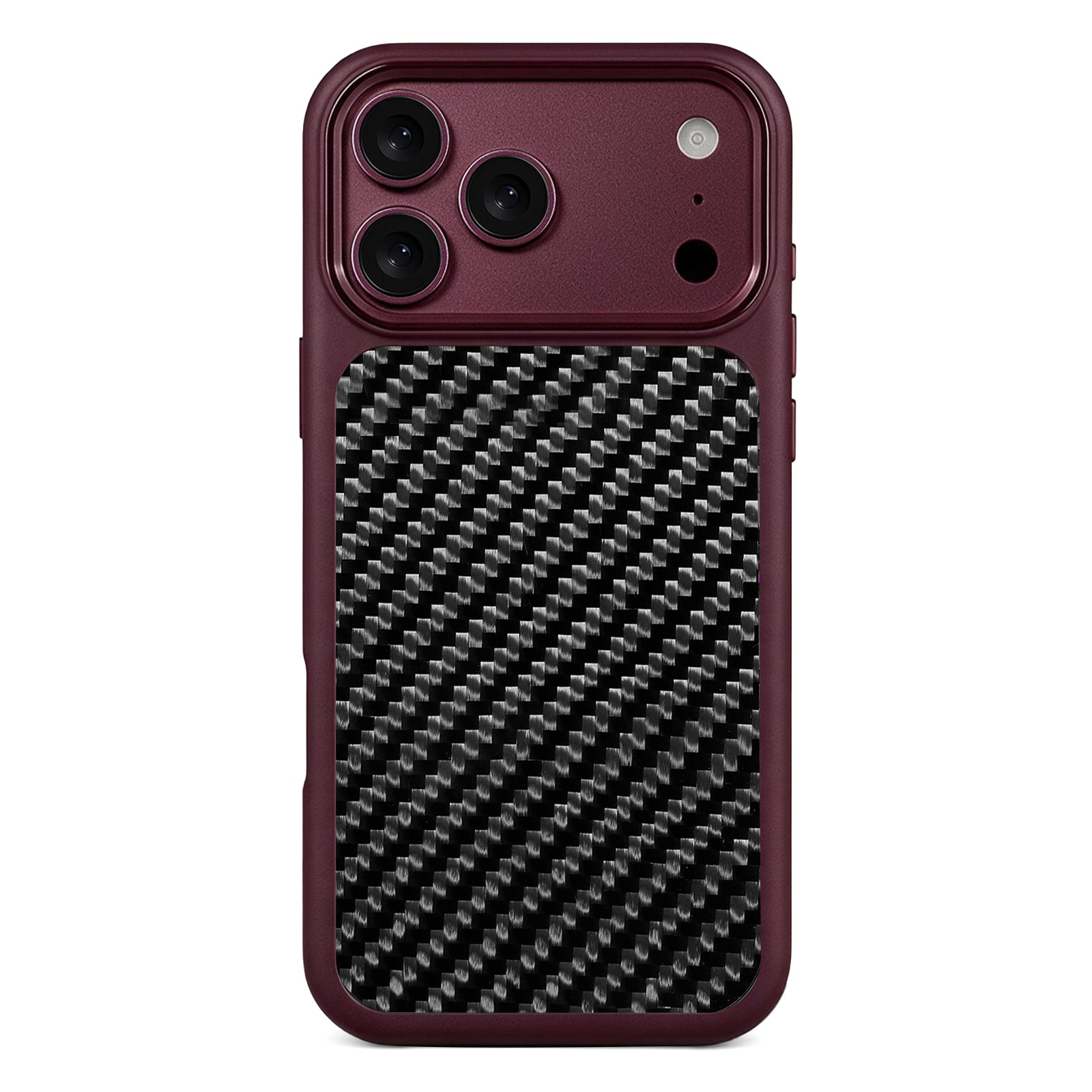 Burgundy X Carbon Fiber Lace | iPhone Case | HYBRID SERIES