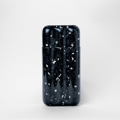 Diamond Fragment | Real Forged Carbon Fiber | 3 Tube Cigar Case