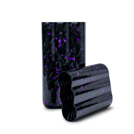 Purple Fragment | Real Forged Carbon Fiber | 3 Tube Cigar Case