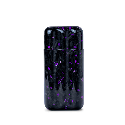Purple Fragment | Real Forged Carbon Fiber | 3 Tube Cigar Case