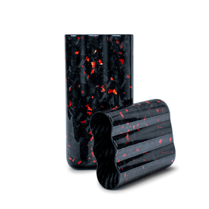 Red Fragment | Real Forged Carbon Fiber | 3 Tube Cigar Case