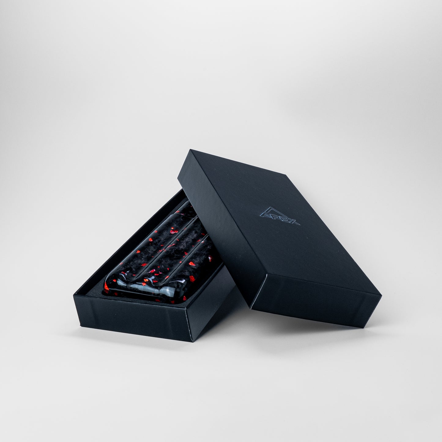 Red Fragment | Real Forged Carbon Fiber | 3 Tube Cigar Case