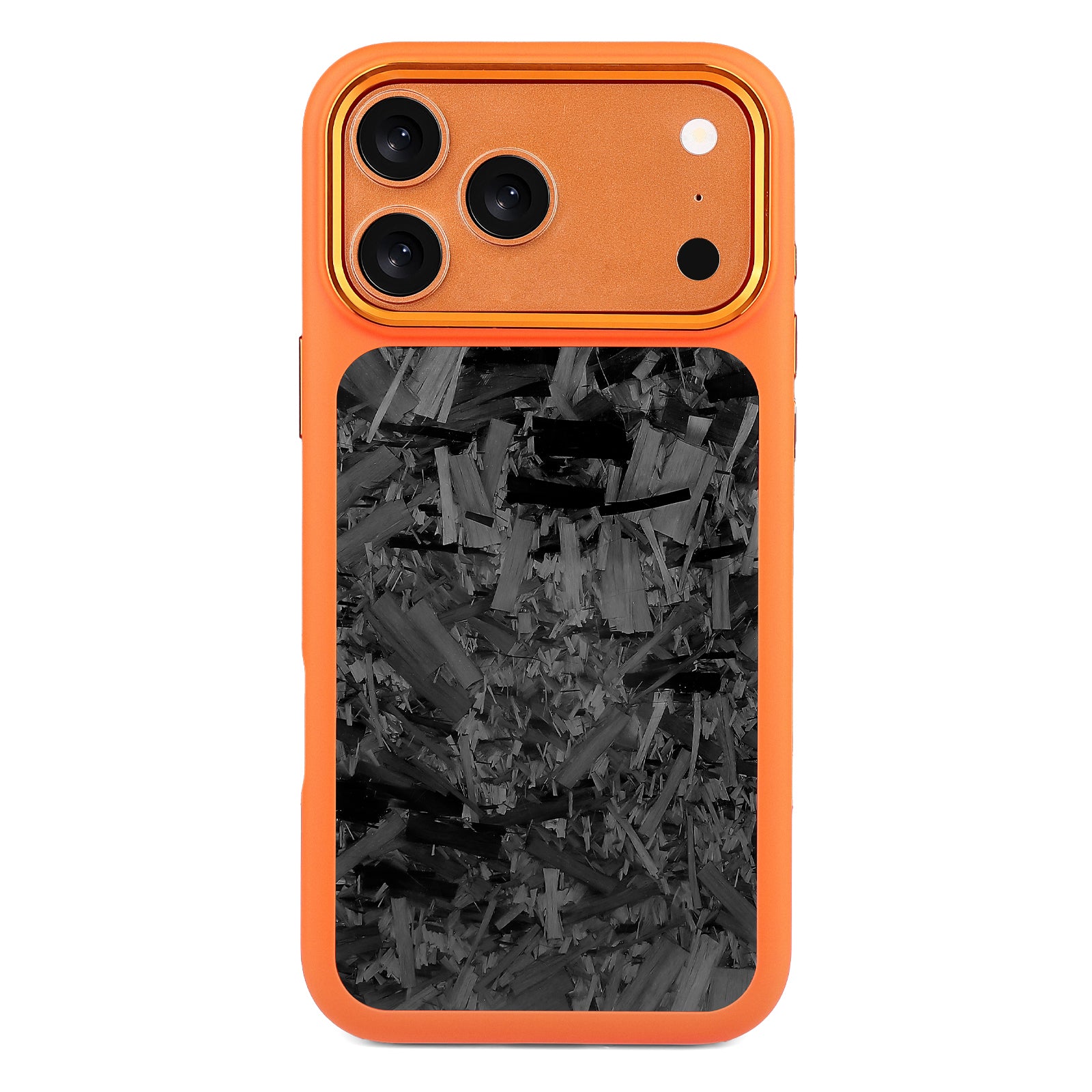 Cosmic Orange X Black Large Fragment | Forged Carbon Fiber | iPhone Case | HYBRID SERIES