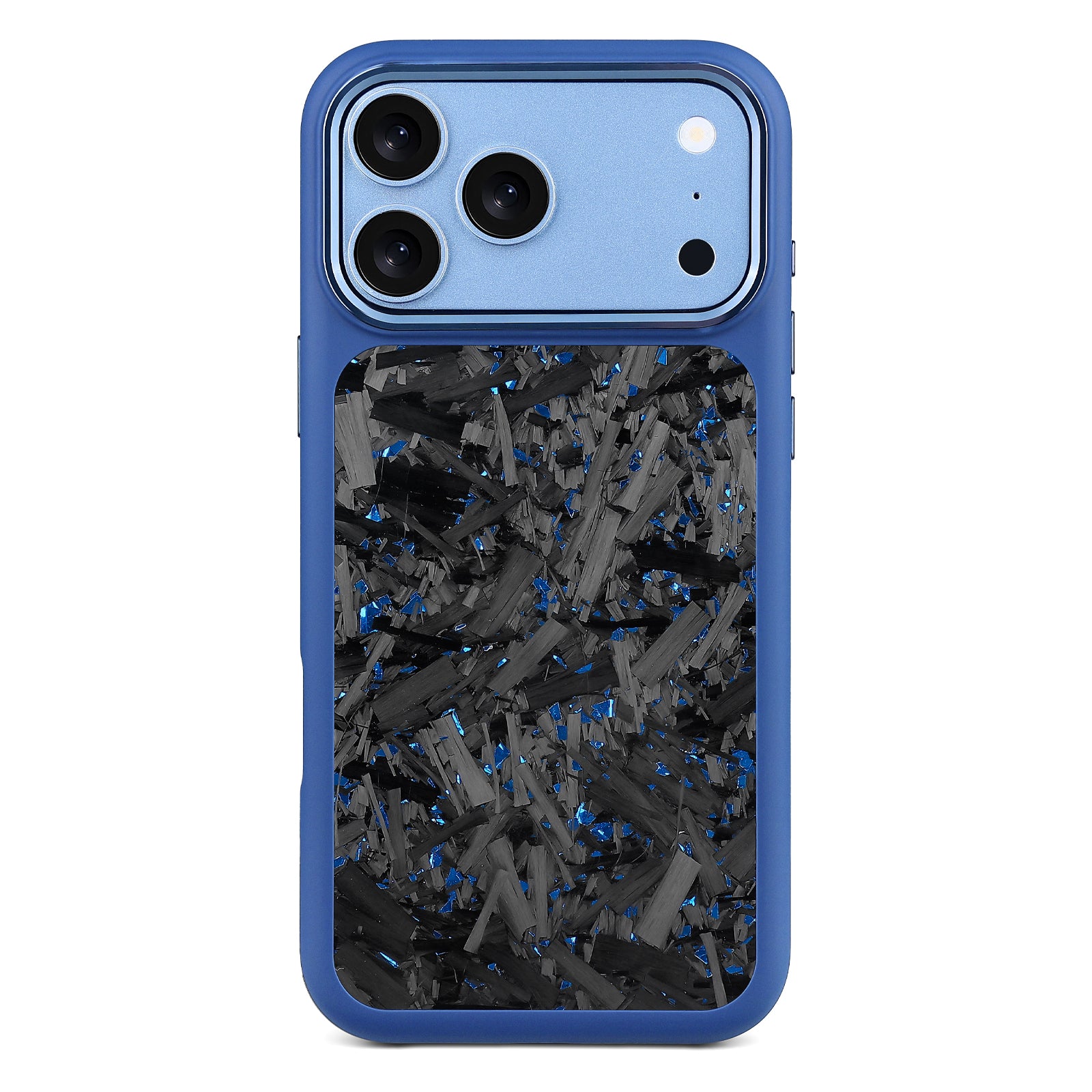 Dark Blue X Blue Large Fragment | Forged Carbon Fiber | iPhone Case | HYBRID SERIES