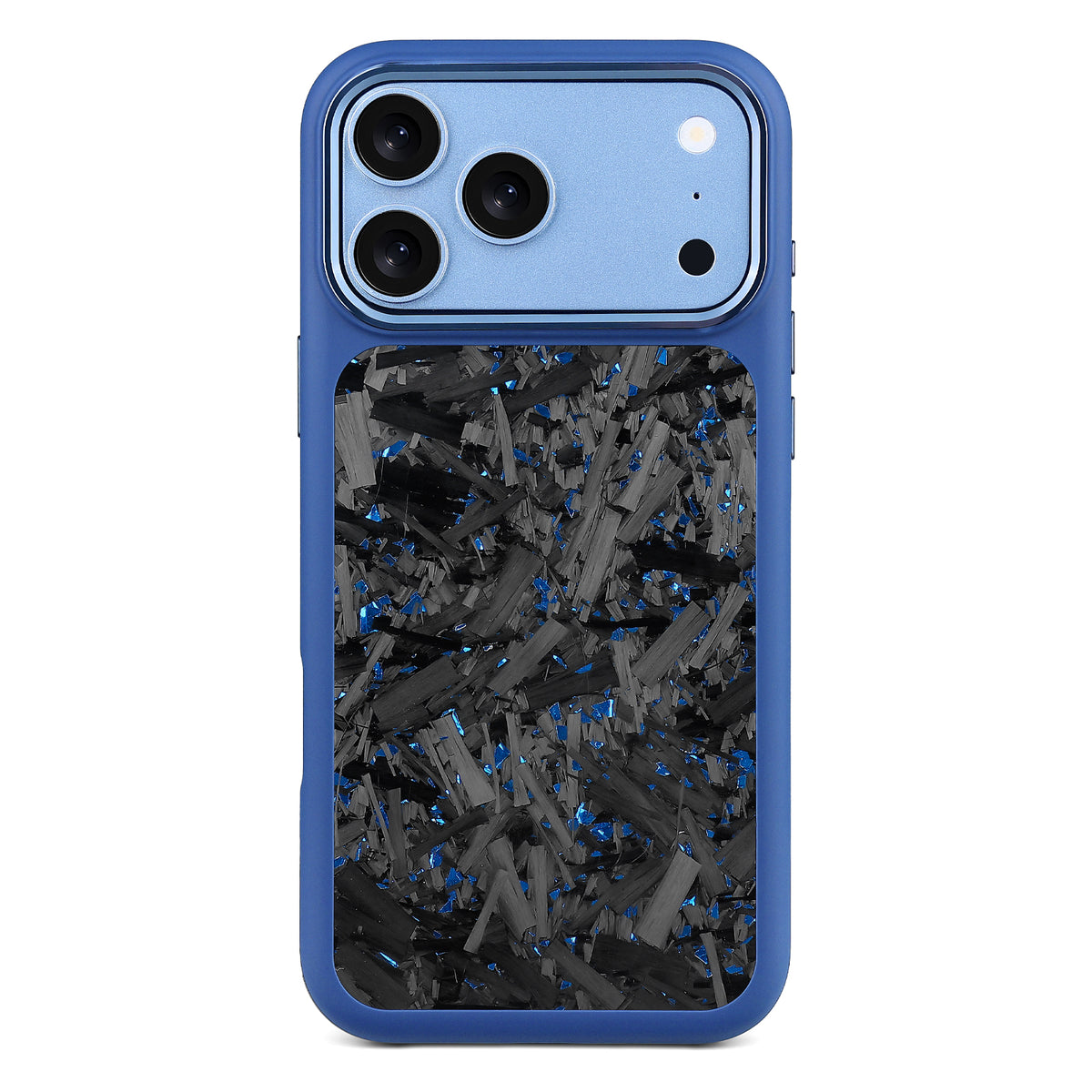 Dark Blue X Blue Large Fragment | Forged Carbon Fiber | iPhone Case | HYBRID SERIES
