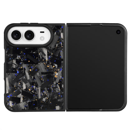 Gold and Blue Large Fragment | Forged Carbon Fiber | iPhone Case | IMPACT SERIES