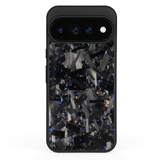 Gold and Blue Large Fragment | Forged Carbon Fiber | Pixel Case | IMPACT SERIES