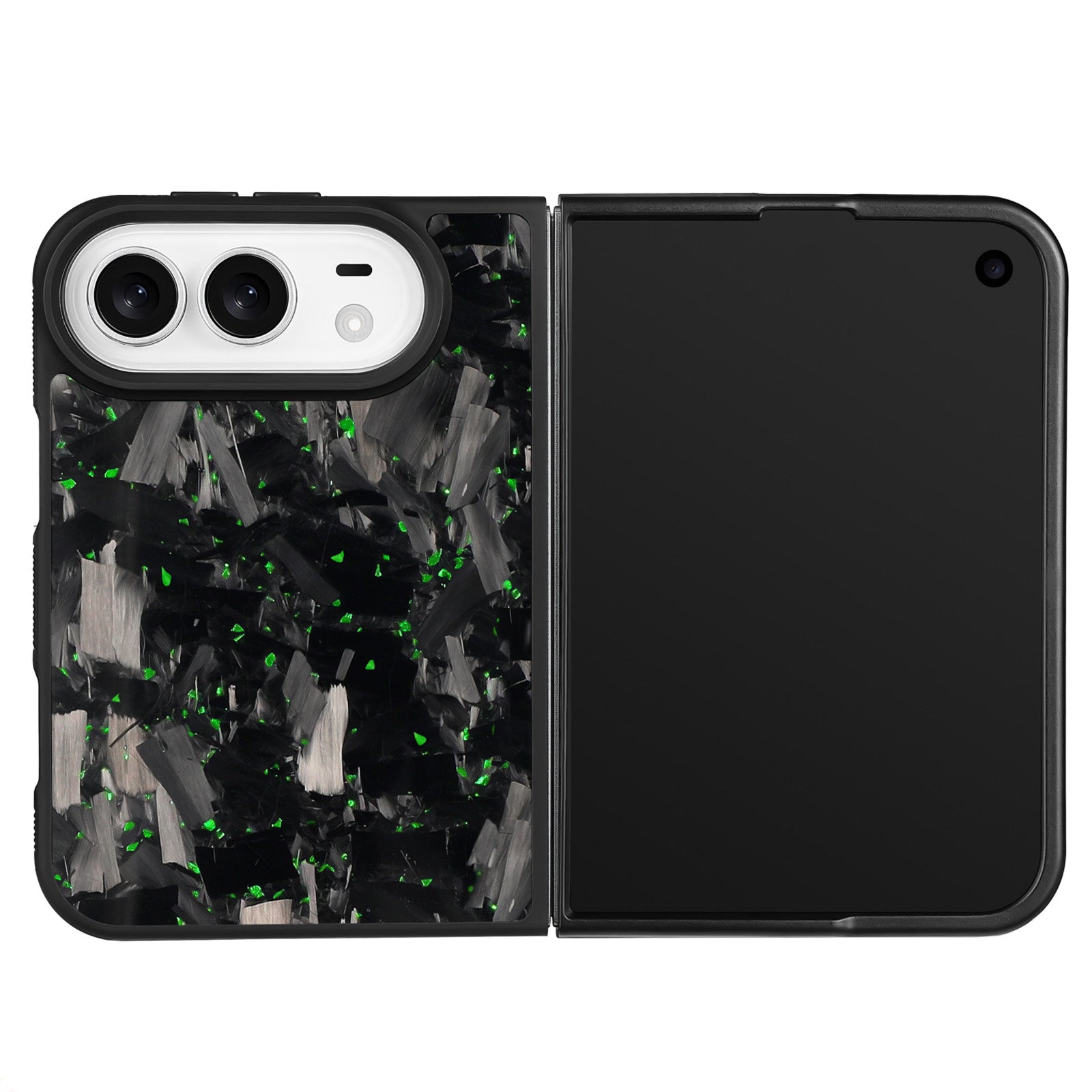 Green Large Fragment | Forged Carbon Fiber | iPhone Case | IMPACT SERIES
