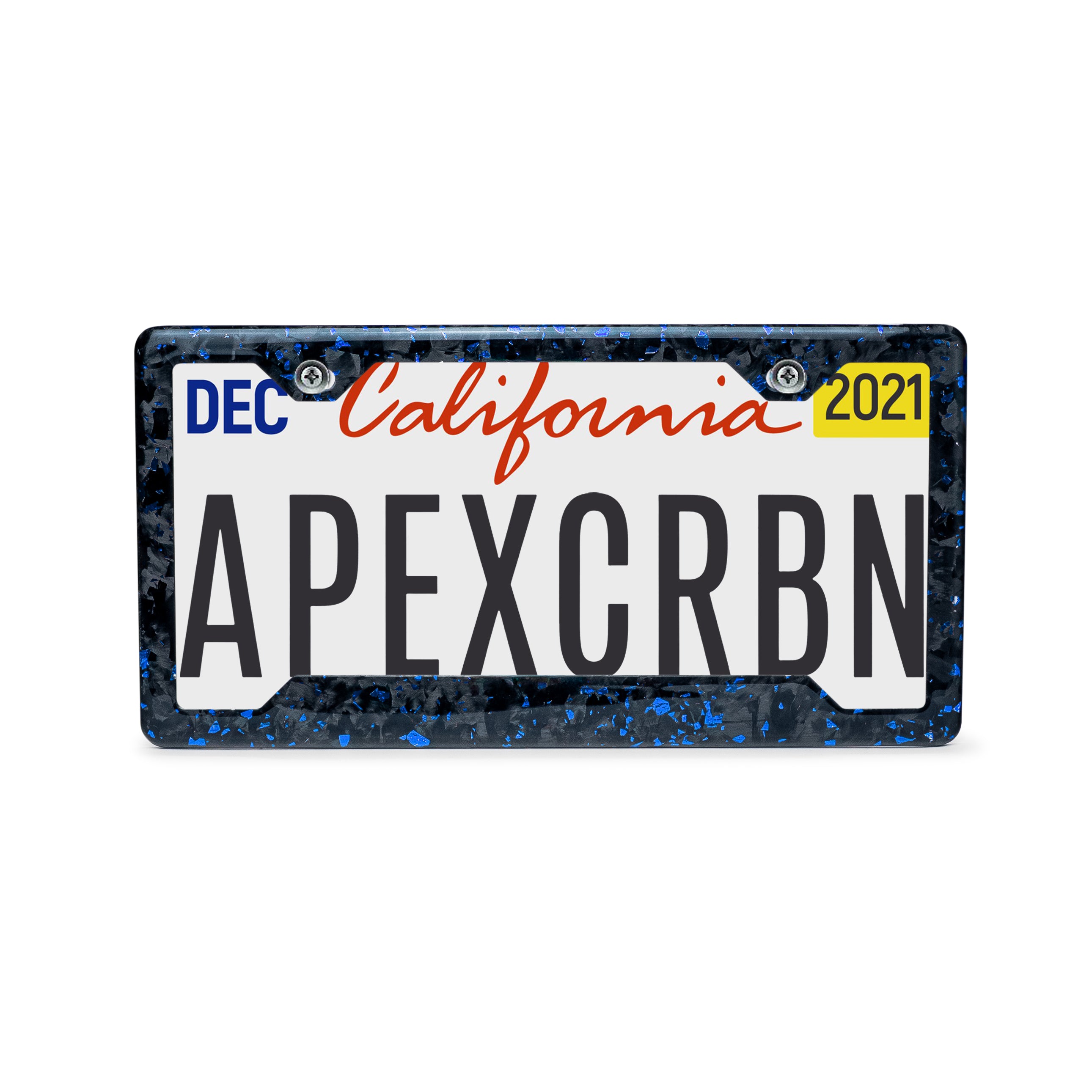 Blue Fragment | Forged Carbon Fiber Car License Plate Frame