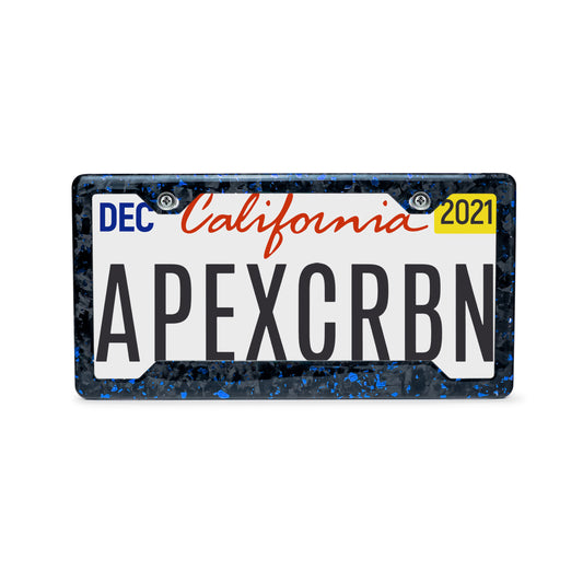 Blue Fragment | Forged Carbon Fiber License Plate Frame